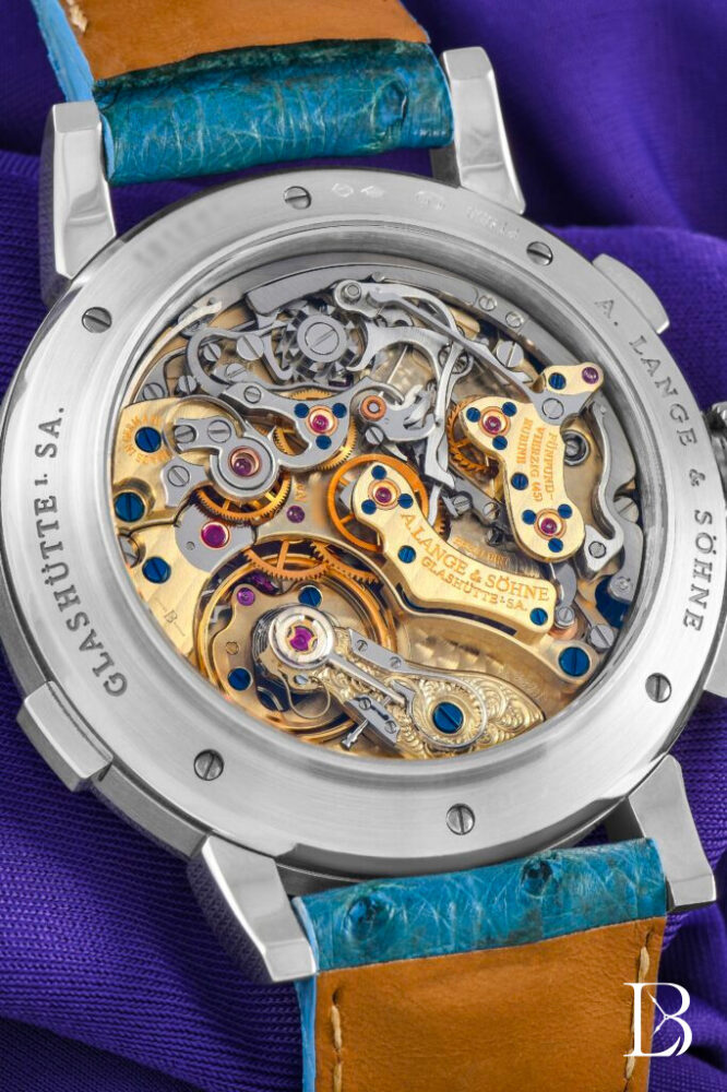 Exhibition caseback of an AL&S watch
